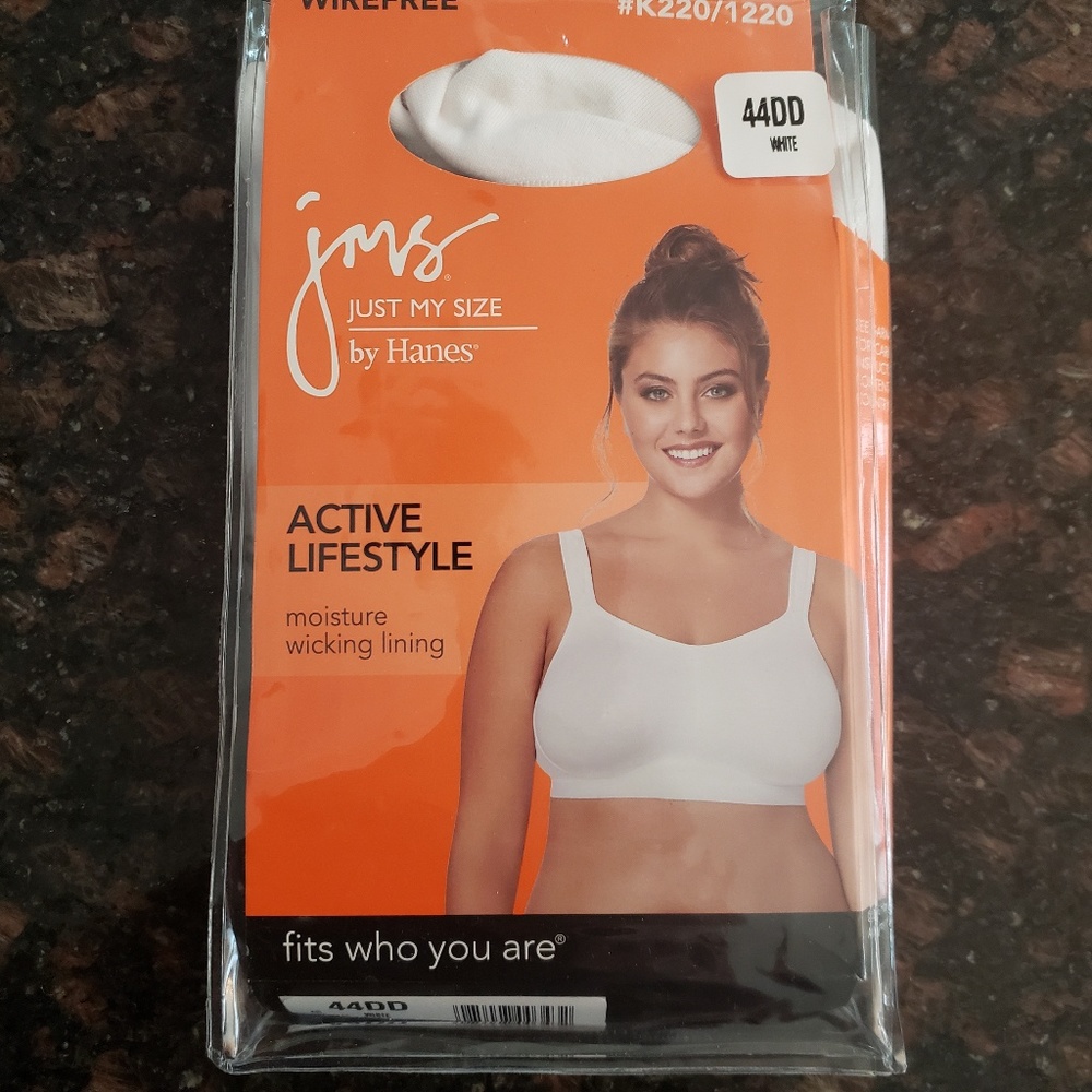 Just My Size wireless bra, 44DD - NWT